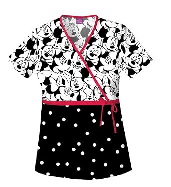 Cherokee Disney Characters Mock Wrap Top