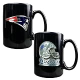 NFL New England Patriots Two Piece Coffee Mug Set- Primary & Helmet Logo