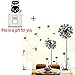 Coromose Creative Dandelion Removable Mural PVC Wall Art Decal Sticker