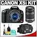 Canon Digital Rebel XSi Digital SLR Camera (Black) with EF-S 18-55mm IS & 55-250mm IS Lens + Canon Case + Cleaning Kit