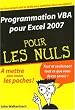 Programmation VBA pour Excel 2007 pour les nuls