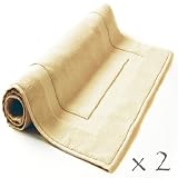 Royal Resort Collection - 2 piece Bath Rug Set, Ultra Sumptuous Terry, Color: Natural Beige, 100% Eco-Friendly Turkish Cotton