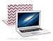 TopCase Chevron Series Gray Insert Pink Ultra Slim Light Weight Rubberized Hard Case Cover for Macbook Air 13
