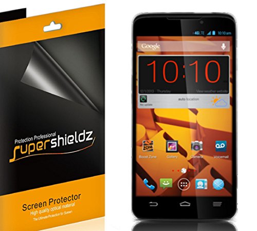 [6-Pack] SUPERSHIELDZ- High Definition Clear Screen Protector For ZTE Boost Max (Boost Mobile) N9520 + Lifetime Replacements Warranty [6-PACK] - Retail Packaging