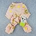 Fitwarm Pink Sweetie Bear Dog Pajamas Pet Winter Coat Cozy Velvet Clothes, XS