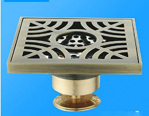 Buythecases European Style green and red ancient copper large flow Pest control anti-odor floor drain overflowing washing machine designer shower drains