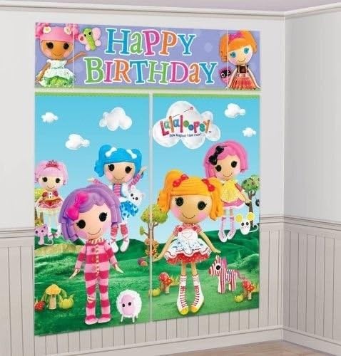 New Art LALALOOPSY SCENE SETTER Happy Birthday Party Wall Decoration Decor LA LA LOOPSY
