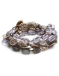 Love Heals Honeysuckle, Blue Mystic Quartz Wrap Bracelet
