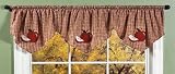 Red Apple Country Plaid Window Valance Accent Decor