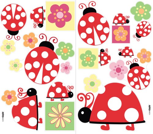 Brewster ST99811 Crayola Lady Bug Wall Stickers