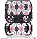 PSPgo Skin and Screen Protector Kit - Argyle Pink and Gray fits Sony PSP go ....