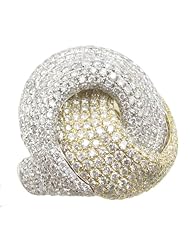 14k White and Yellow Gold 5.15ctw Diamond Cocktail Ring LR1786K Size 8