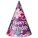 Unique Birthday Blossoms Multicolor Paper Party Hats (21cm) Pack of 8 - Vibrant & Festive Cone Hats for Celebration Fun