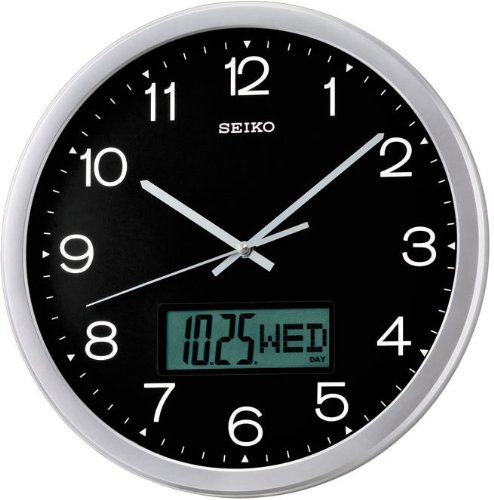 Seiko Wanduhr Motion Analog Digital QXL007A