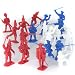 BMC Revolutionary War Plastic Army Men: 34 Piece Set of British, American, and French Soldier 54mm Figures_s-1