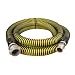 Plastiflex Plastic HI-VAC Suction Hose Assembly, Yellow/Black, 2" Male X Female Cam And Groove, 15 psi Max Pressure, 25' Length, 2" ID