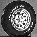 Towmaster TO8544RG Trailer Tire And Wheel Asmbly, Plain Galvanized Rim w/ T0854 Black Sidewall Tire4.80-8
