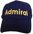 ADMIRAL - Black Baseball Cap / Hat One Size Fits Most
