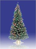 LB International 22454 6' Fiber Optic Artificial Christmas Tree with Multicolored Lights