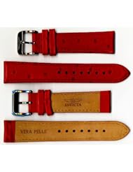 Invicta Genuine 20mm Red Ostrich Pattern Leather Watch Strap IS153