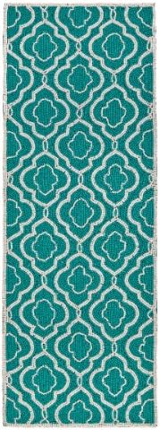 Cotton Craft - Moroccan Tile Hand Beaded Table Runner - Aqua - 16x54 Inches - Perfect accessory to dress up your dinner table - Spot Clean Only