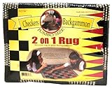 Jumbo Checkers and Backgammon Game Rug