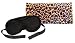 The Happy Company Happy 00201 Microwaveable Therapeutic Eye Mask, Black and Eye Pillow, Leopard, Set of 2