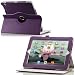 MoKo(TM) 360 Degree Rotating Case with Multi-angle Vertical and Horizontal Stand for the New iPad 3 HD (3rd generation), Purple (with Smart Cover Sleep/Wake Function)