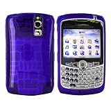 For Blackberry Curve 8330 Crystal Gel Case Sq Purple