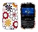 Retro Flowers Flexible TPU Gel Case for Blackberry Curve 8520, 8530, 9300 (AT&T, Verizon, Sprint, T-