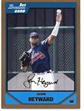 2007 Bowman Draft Draft Picks GOLD # BDPP54 Jason Heyward (RC) - Atlanta Braves - Rookie Baseball Card in a Protective Display Case