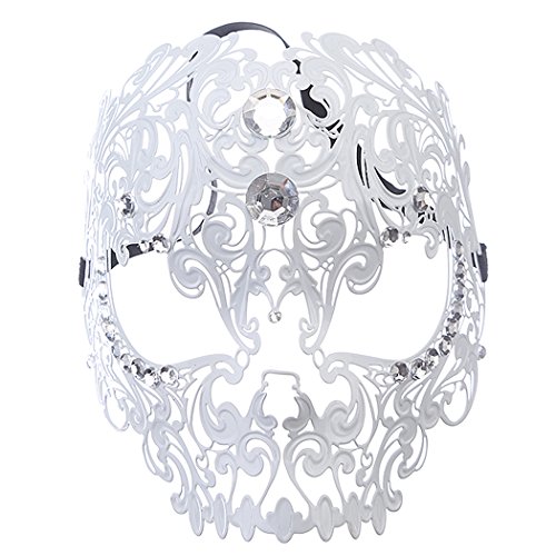 Sexy Skull Face Masquerade Masks Mardi Gras Costumes with Rhinestones
