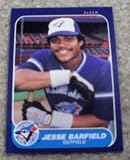 1986 Fleer Jesse Barfield # 52 MLB Baseball Card