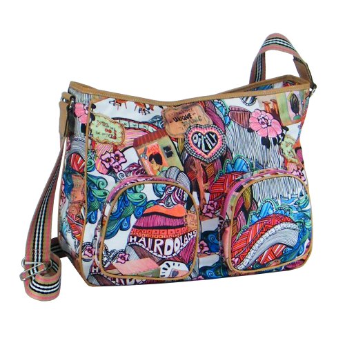 OILILY OES0145-0101 TASCHE+SHOULDERBAG A4+SCHULTERTASCHE+WEISS+HAIRDO LAND