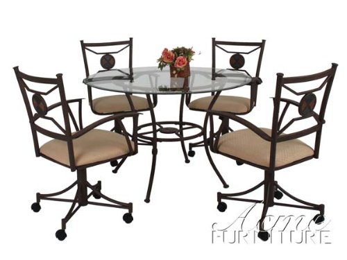Douglas 5-Pc Glass Dining by Acme