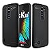 LG K10 Case, ATUS - Slim Dual Layers [ Shockproof ] Textured Pattern Grip Cover + Screen Protector and Stylus Pen (Black/Black)
