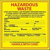 Labels-California Hazardous Waste Label
