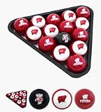 Wisconsin Badgers NCAA Licensed 16 Billiard Ball Set by Frenzy Sports