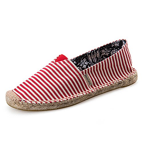 Alexis Leroy Women's Stripe Canvas Flat Espadrilles