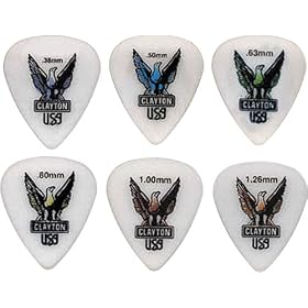 Clayton Acetal Standard Picks, 1.26MM 1 Dozen by 
