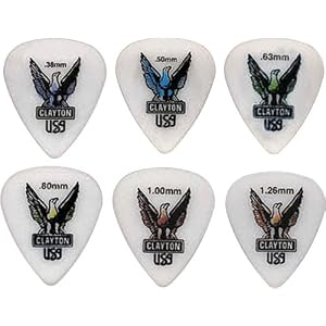 Clayton Acetal Standard Picks, 1.0MM 1 Dozen by 