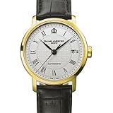 Baume and Mercier Classima Executives Mens Black Strap Silver Dial 18K Yellow Gold Automatic Watch... by Baume & Mercier