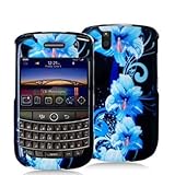 Electromaster(TM) Brand - Blue Flower Design Crystal Hard Skin Case Cover N ....