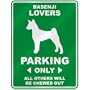" BASENJI LOVERS PARKING ONLY " PARKING SIGN DOG