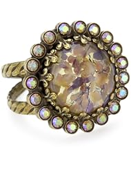 Sorrelli Circular Crystal Adjustable Ring