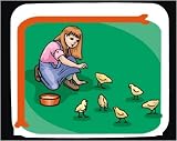 Decorated Mouse Pad with feed, animals, body, individuals, individual, humans, girl, poulet, person, human, eating, dish, persons, squat, chicken, food, people