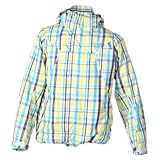 DC Women’s Styro 10 X 10K Jacket, Gingham Blazing Yellow/Plumeria, Small thumbnail