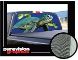 TURTLE 22" x 65" - Rear Window Graphic- decal tint sea loggerhead