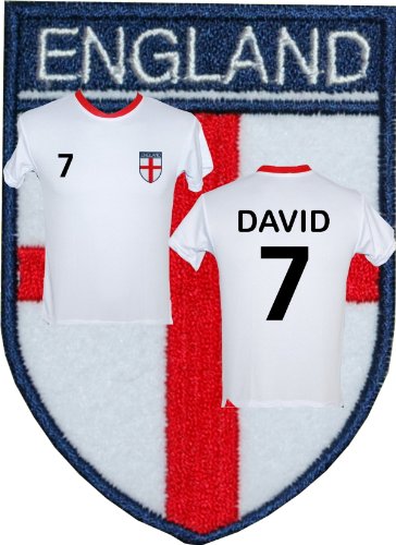 England Trikot “Modell Eng02″-gesticktes Wappen-inclusive Wunschnamen+Zahl-Größen: 122-134-140 (134)