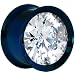 3/4" Blue Titanium CZ Screw Fit Tunnel